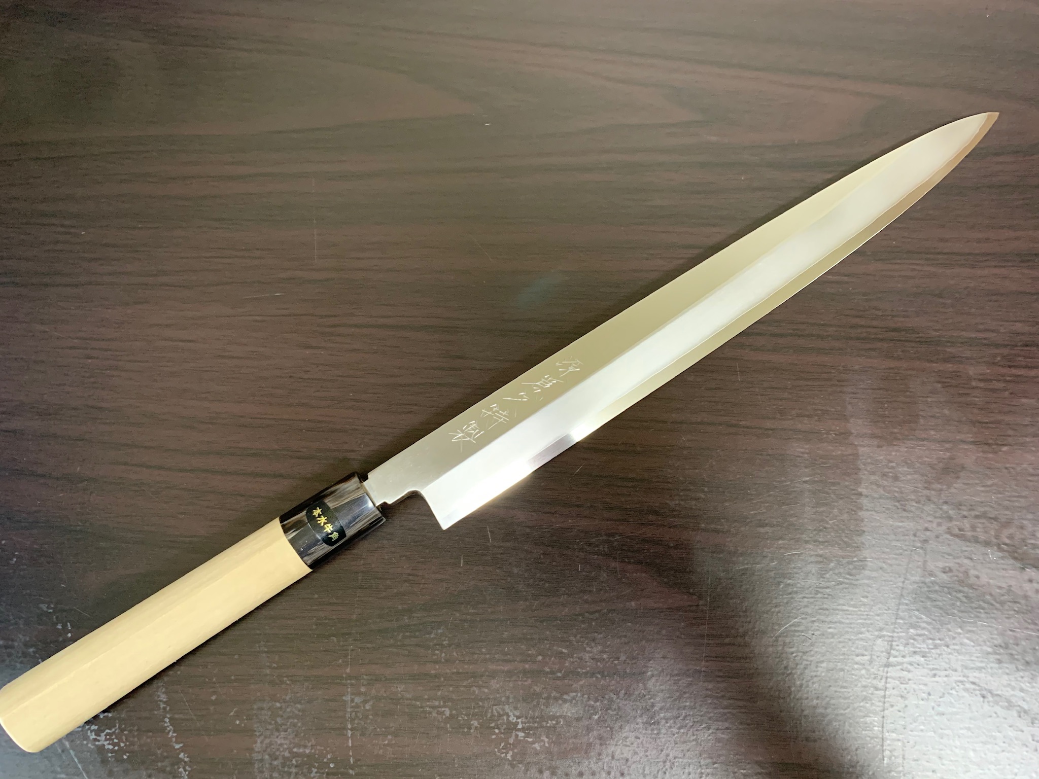 源為久特製 銀三鋼 300mm 柳刃包丁」購入！ | 包丁が好きな寿司屋の日記